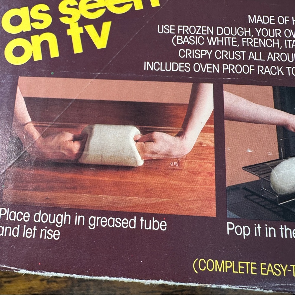Pyrex Bread Baking Tube Box - Brown and Yellow Graphics - Picture 3 of 7